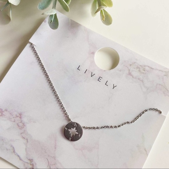 Lively Jewelry - Compass Dainty Necklace silver